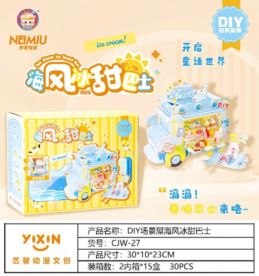 CJW-27 DIY Scene House - Sea Breeze Ice Sweet Bus